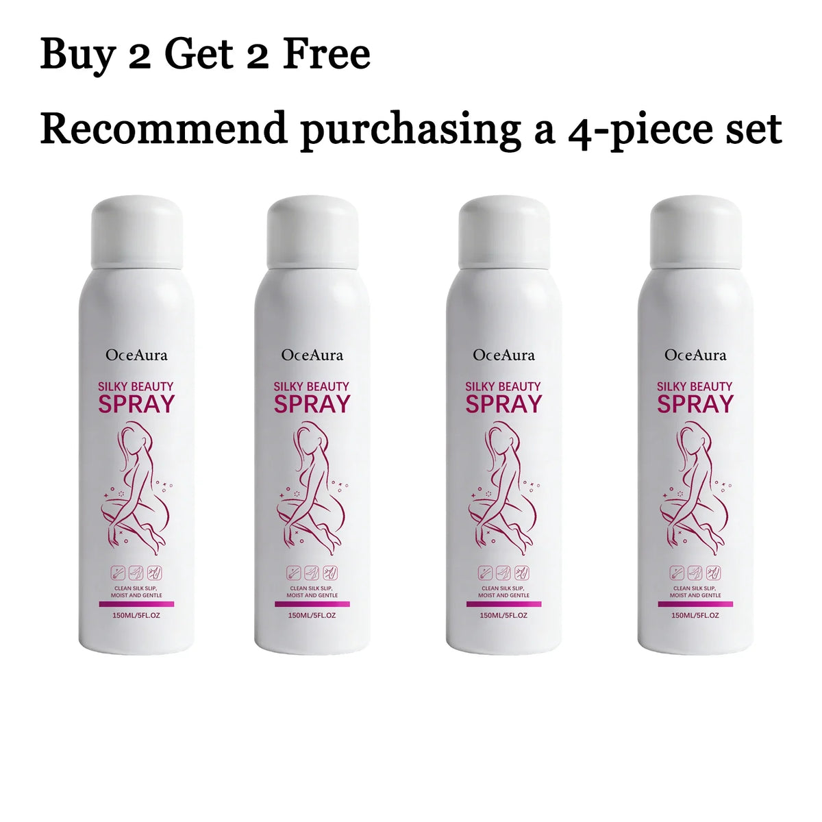 150ml Gentle Hair Removal Spray | Aloe, Glycerin & Pore Care