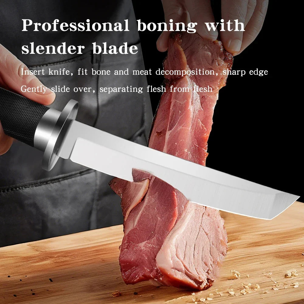 Japanese-Style Stainless Steel Boning & Kitchen Knife – Sharp