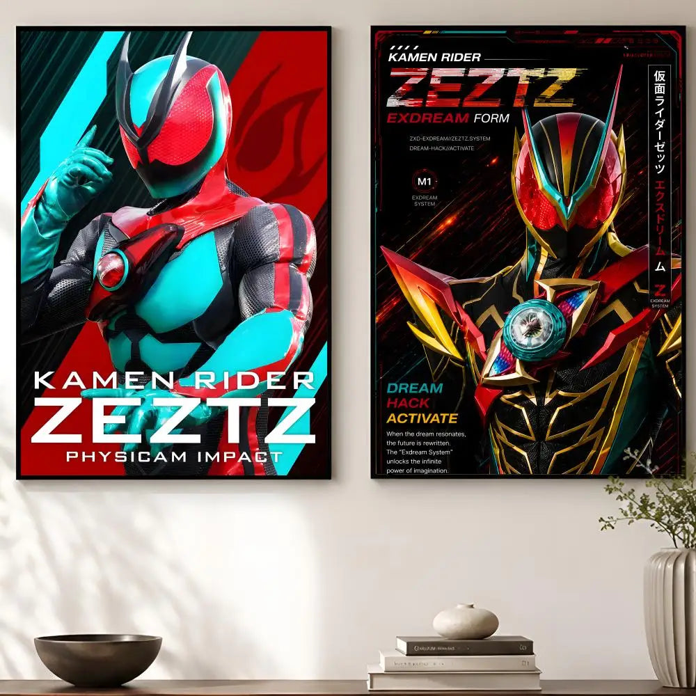 Tokusatsu ZEZTZ Waterproof Self-Adhesive HD Wall Poster Art