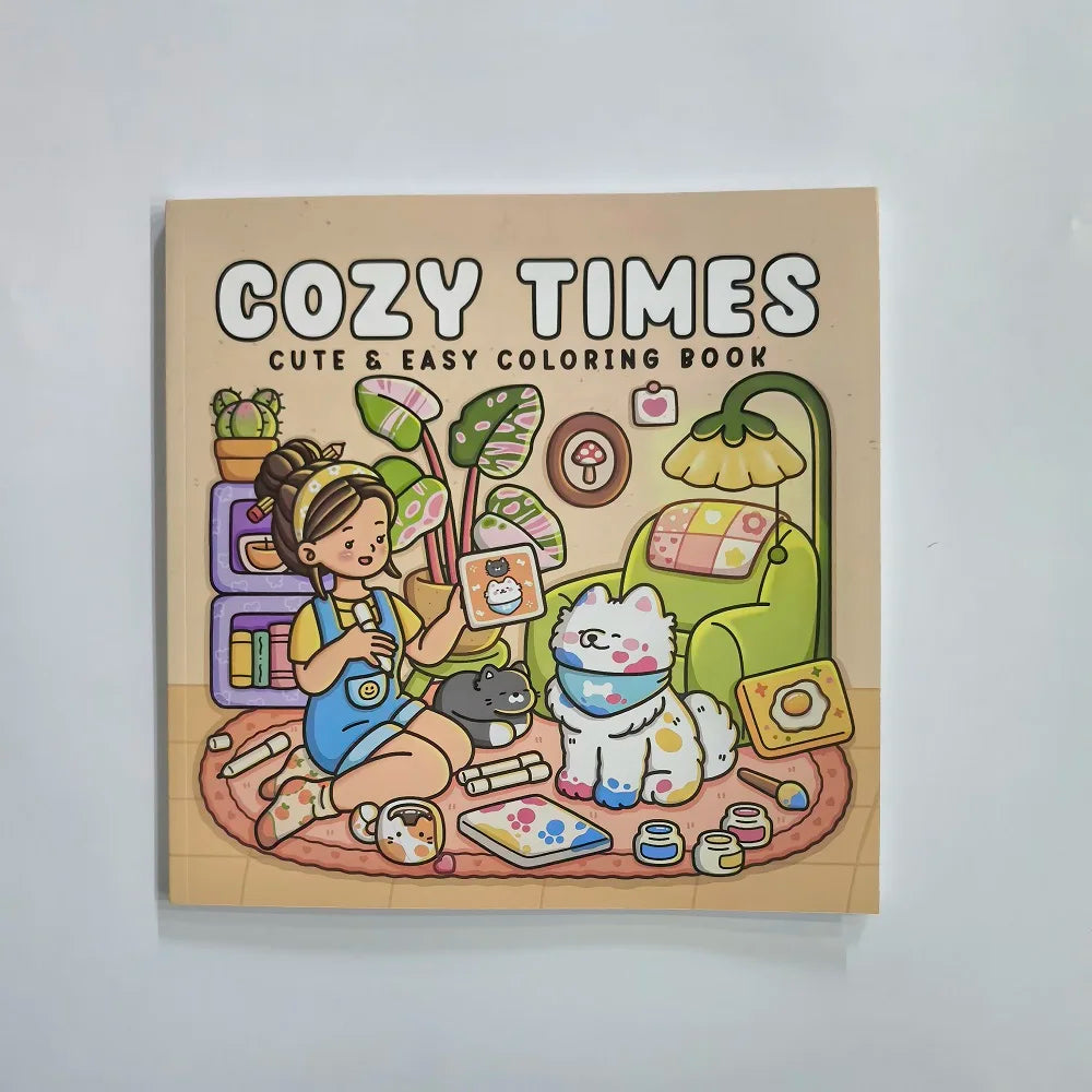 Adult Coloring Book Relaxation Cute Easy Designs Stress Relief