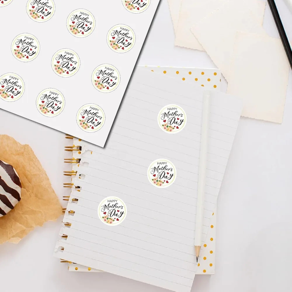 128PCS Waterproof Round Dot Kawaii Cartoon Stickers – 8 Sheets