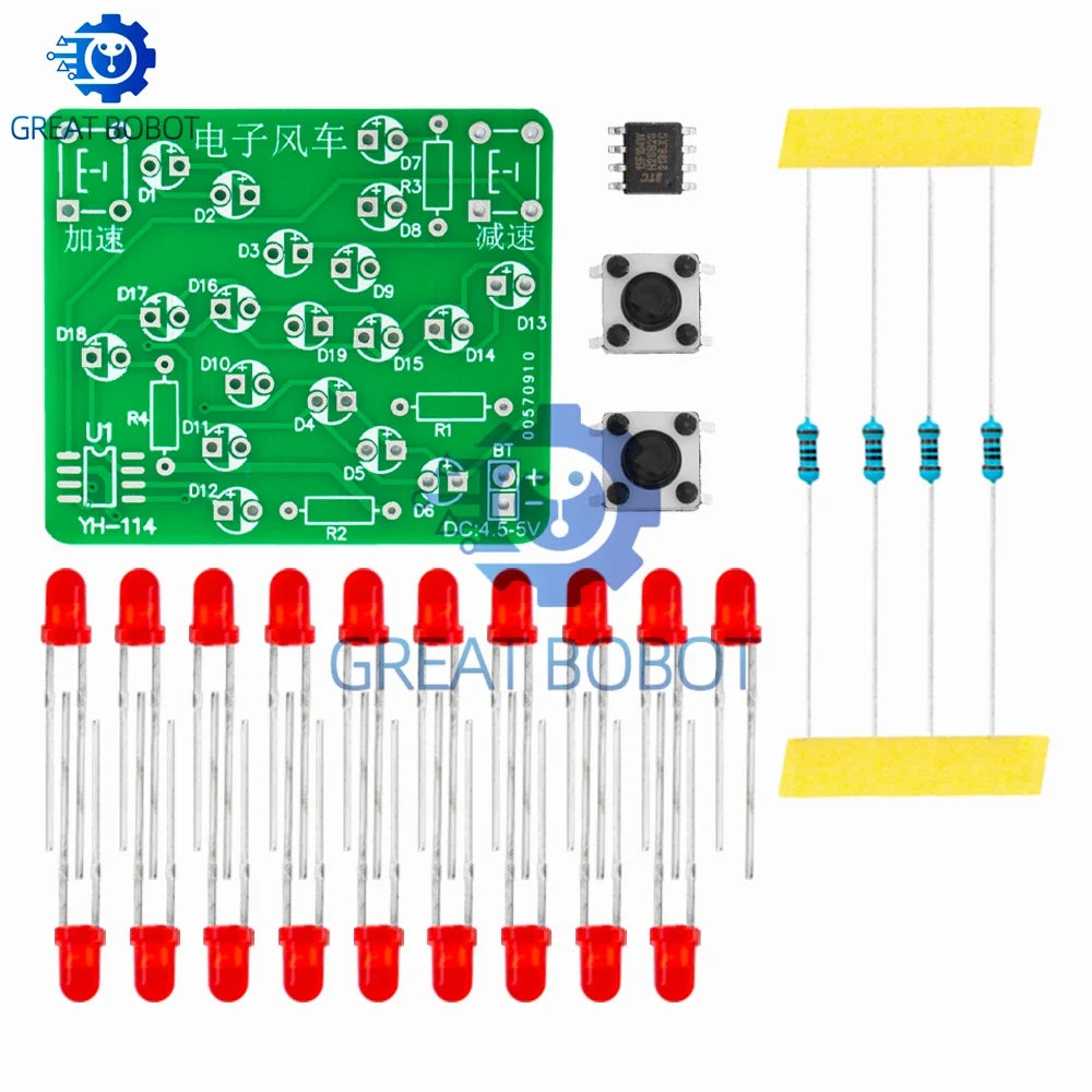 Electronic Windmill DIY Soldering Kit – DC 5V Adjustable Speed