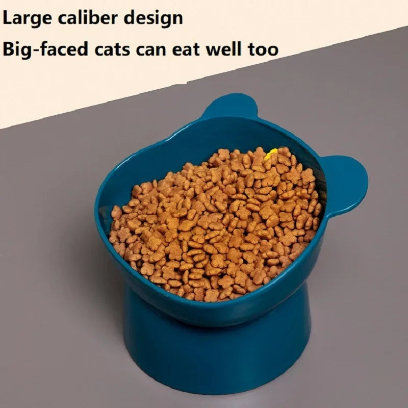 Elevated Tilted Cat Bowl | Non-Slip Raised Feeder & Waterer