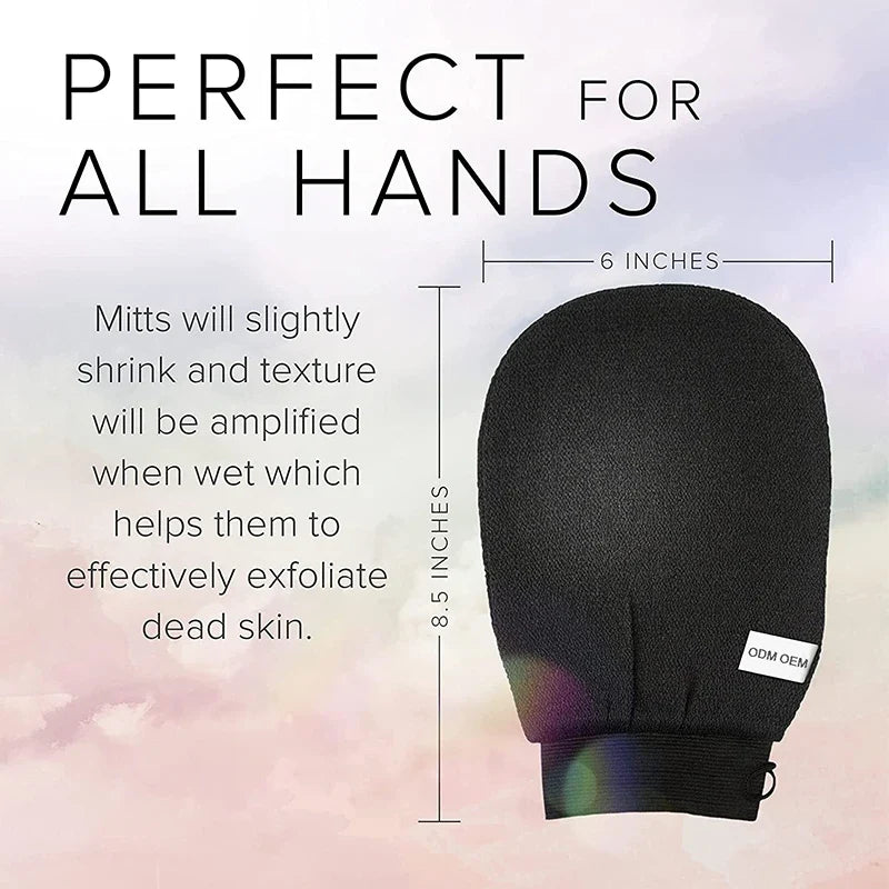 Exfoliating Bath Scrub Glove – Body & Facial Peeling Mitt