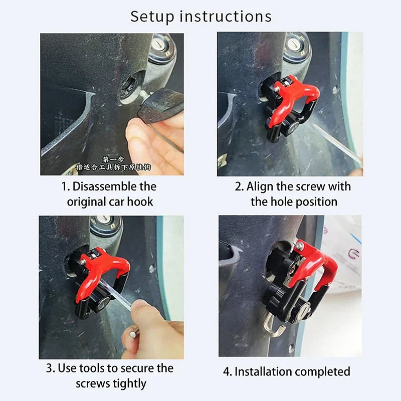 Anti-Theft Motorcycle & Bicycle Helmet Lock with 2 Keys