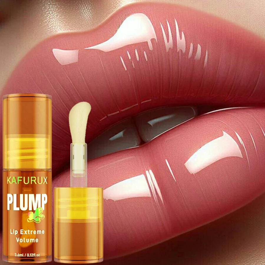 KAFURUX Lip Plumping Oil Gloss – Volumizing Moisturizing Serum