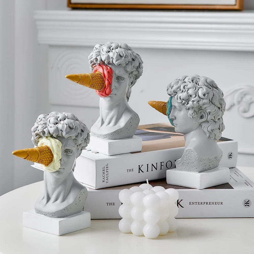 Nordic Ice Cream David Figurine | Resin Sculpture Home Decor