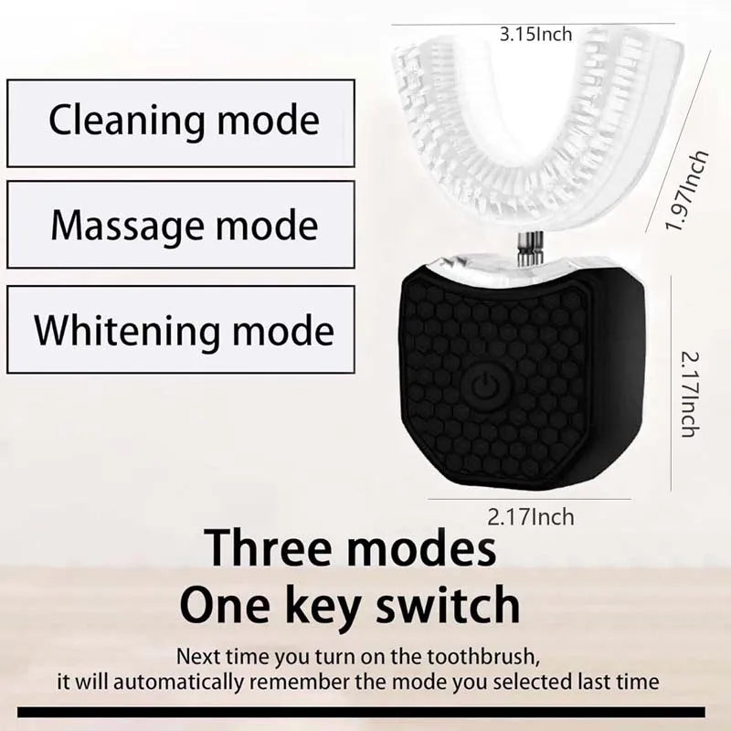 U-Shaped Electric Toothbrush | LED, USB-C, IPX7 Waterproof