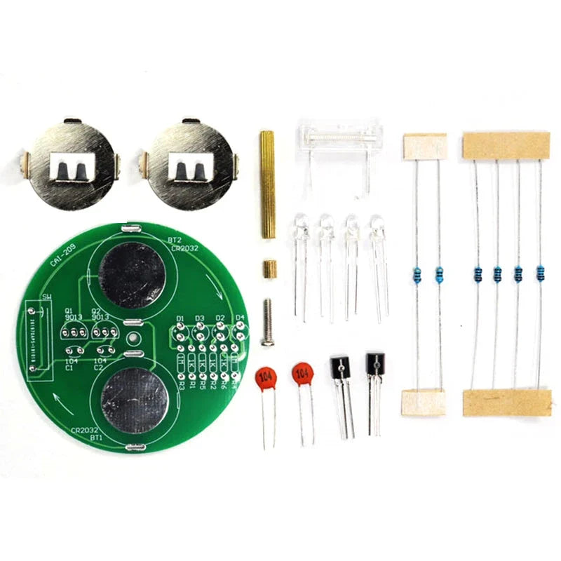 LED Gyro DIY Electronic Kit – Desktop Rotating Light Soldering