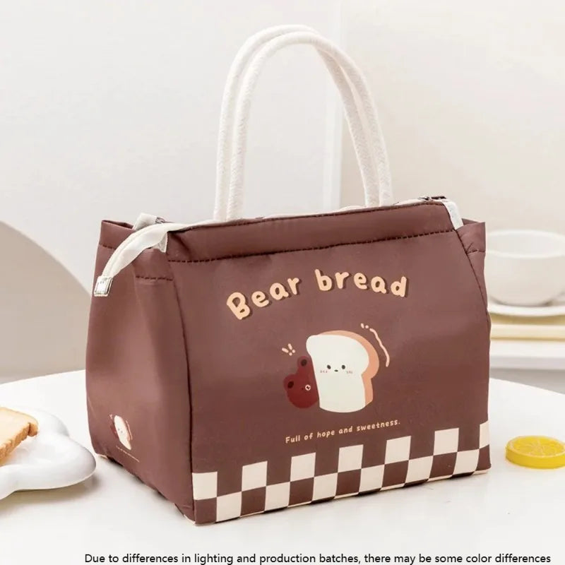 Cute Thermal Lunch Bag – Large Insulated Tote for Women & Kids