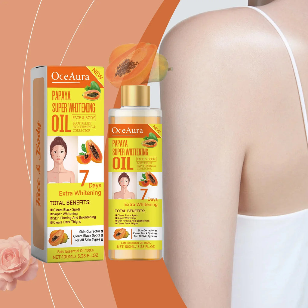 OCEAURA Papaya Whitening Face & Body Oil 3.38 oz | Moisturizer