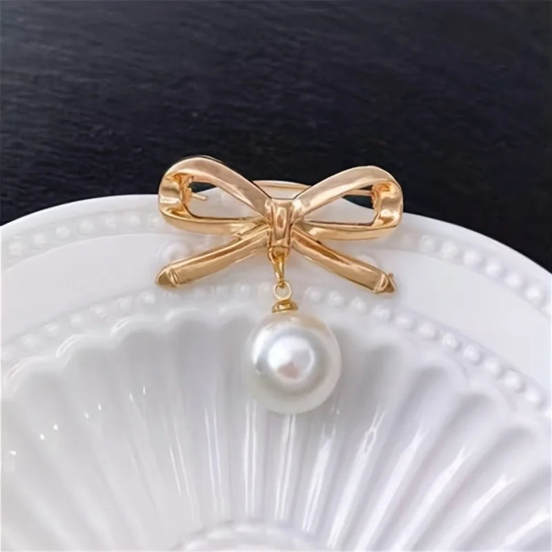 Women's Black White Trouser Waist Pearl Pin Adjustment Fixed Clothes
