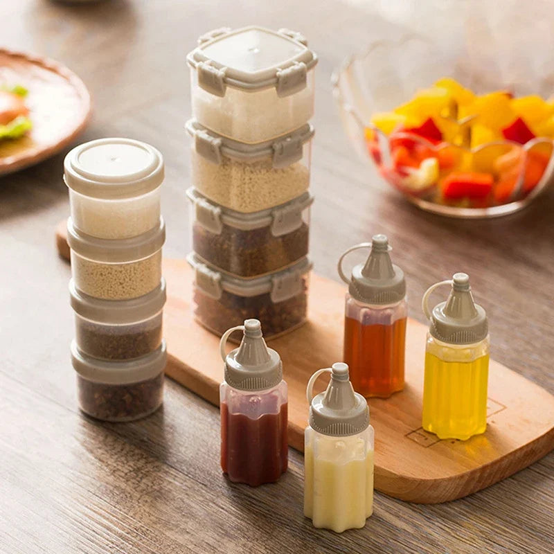 3-Pack Mini Squeeze Bottles – Portable Salad Dressing Containers