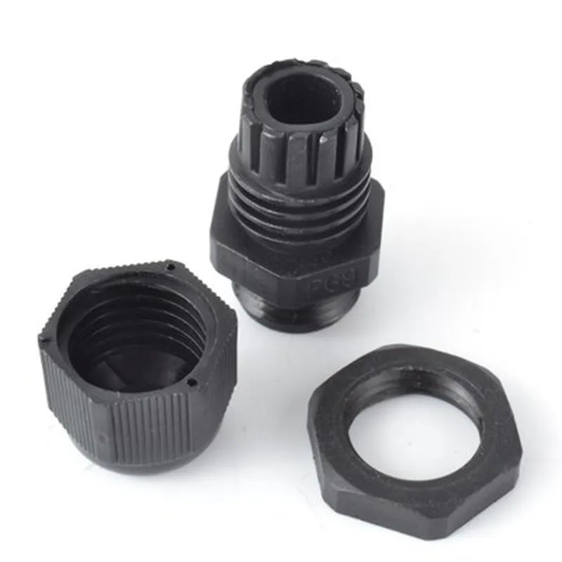 White Black Waterproof Nylon Plastic Cable Gland Connector IP68 PG7