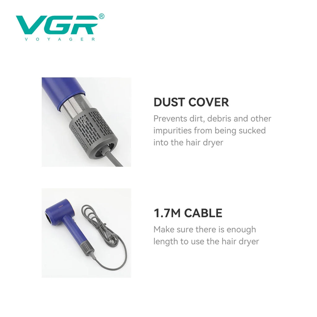 VGR V-445 Ionic Hair Dryer 1600W – Fast, Frizz-Free Drying