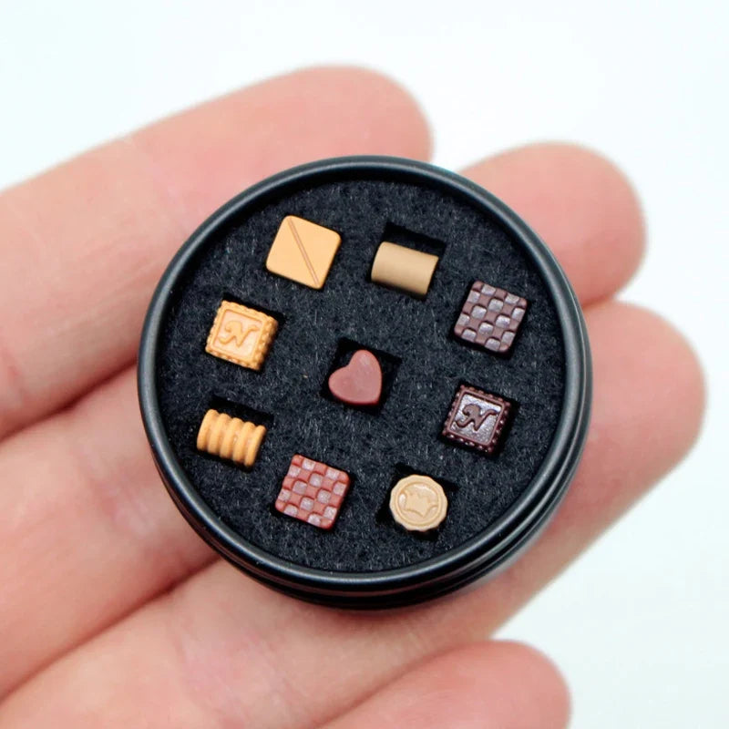 1/12 Miniature Chocolate Iron Gift Box | Dollhouse Decor