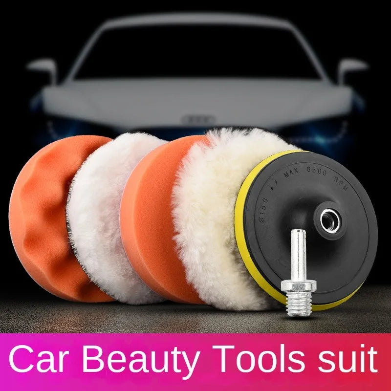 6-Piece Car Polishing Sponge Pad Set – Drill Waxing Kit