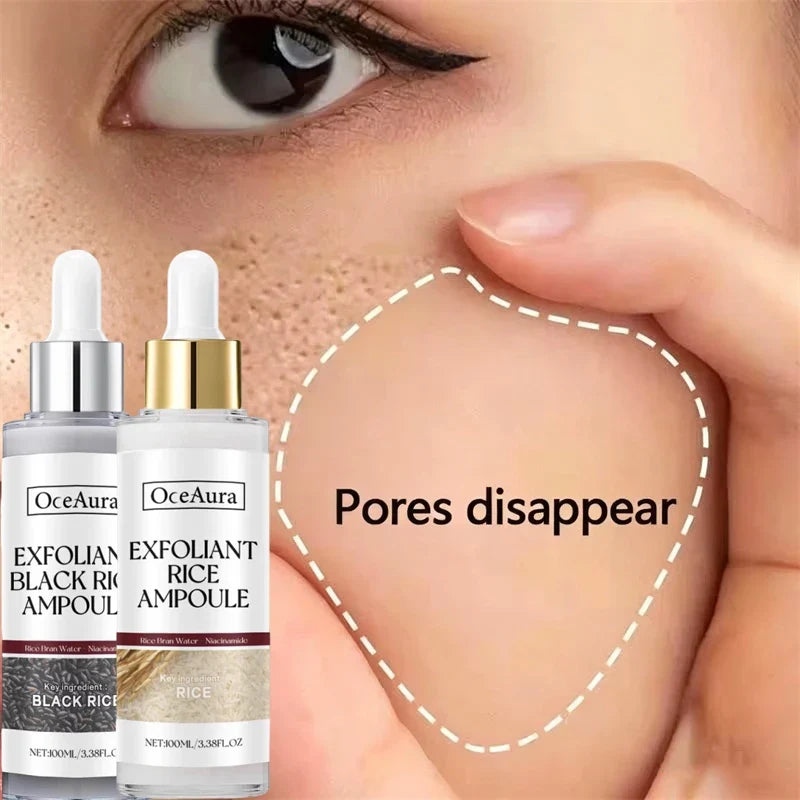 Black & White Rice Exfoliating Brightening Serum – Hyaluronic Acid