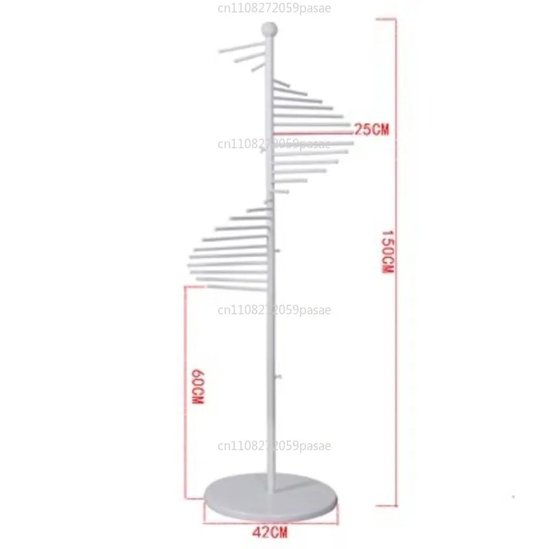 Floor Standing Scarf, Belt & Bag Display Rack – Wrought Iron