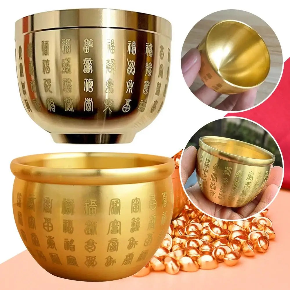 Pure Brass Cornucopia Wealth Attracting Small Mini Baifu Rice