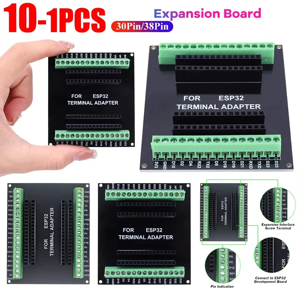 1- Expansion Board ESP32 CP2102 NodeMCU-32S Lua 30 38Pin GPIO 1 Into