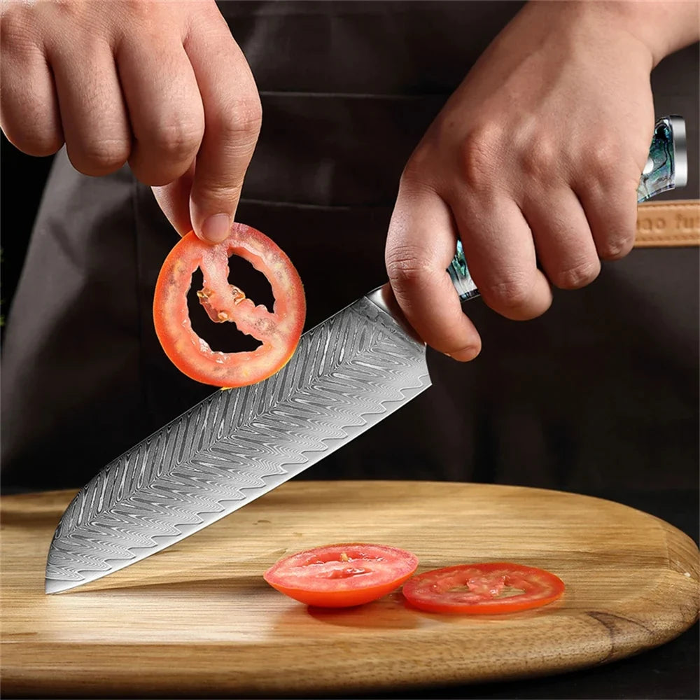 Santoku Knife – 67-Layer Damascus Steel Kitchen Knife