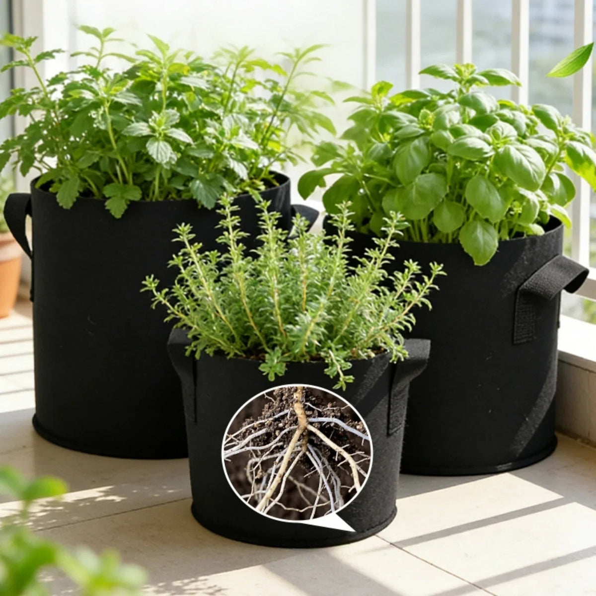 2-Pack Box-Style Tomato Planting Bags | Non-Woven Fabric
