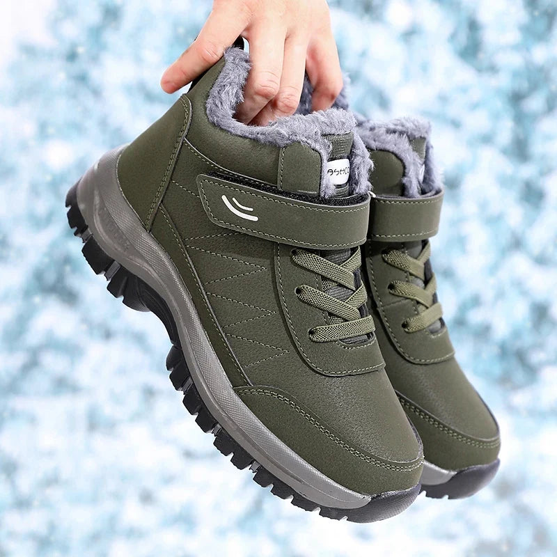 Women's Faux Fur Plush Ankle Boots – Cozy Flat Winter Snow Boots