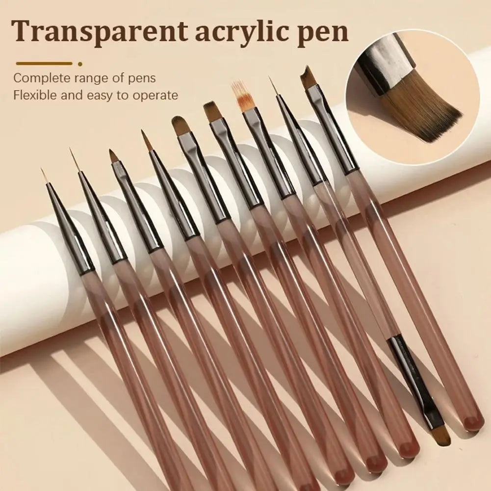 Nail Art Brush Set – Fine Detail, Acrylic & UV Gel Brushes