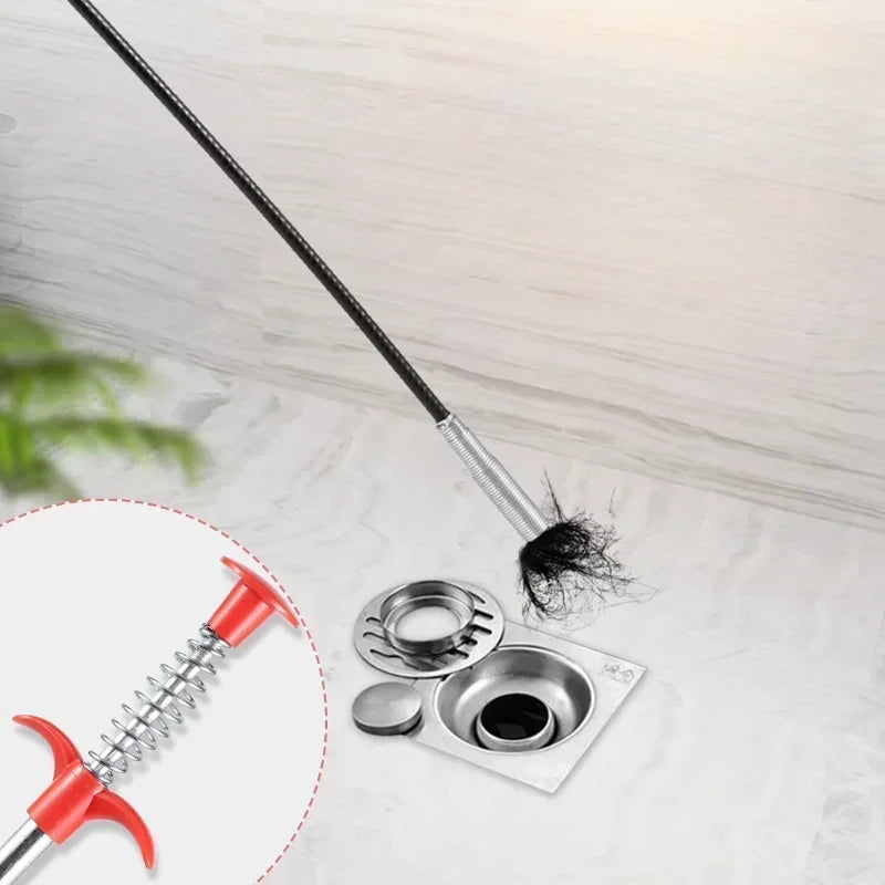 60cm Bendable Drain Snake Hair Clog Remover Pipe Cleaner Tool