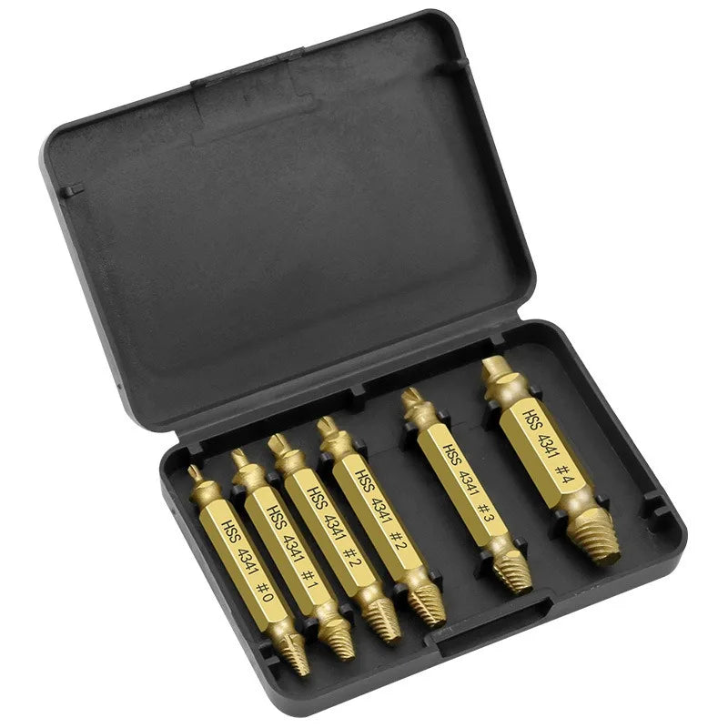 Double-Head Screw Extractor & Broken Bolt Remover Set