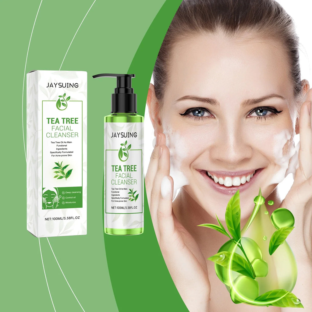 Jaysuing Tea Tree Cleansing Gel – Deep Clean & Exfoliate 100ml