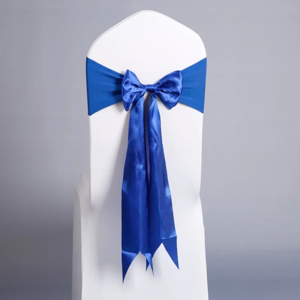 Wedding Decoration Spandex Chair Sashes Ready Made Bow Tie No Need