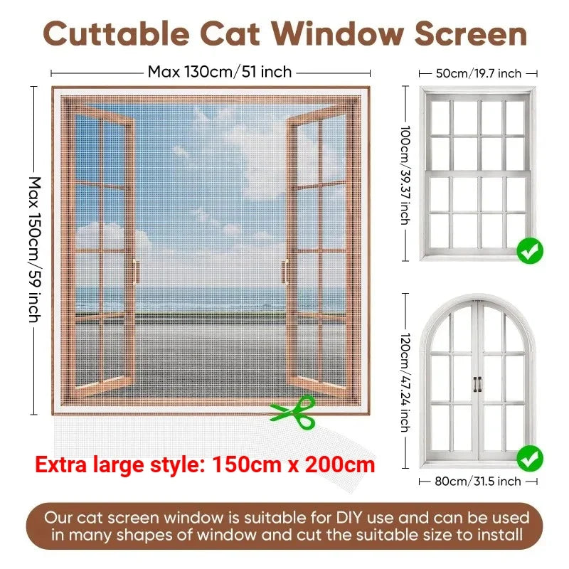 Self-Adhesive Window Mosquito Net | No-Drill Invisible Mesh Screen