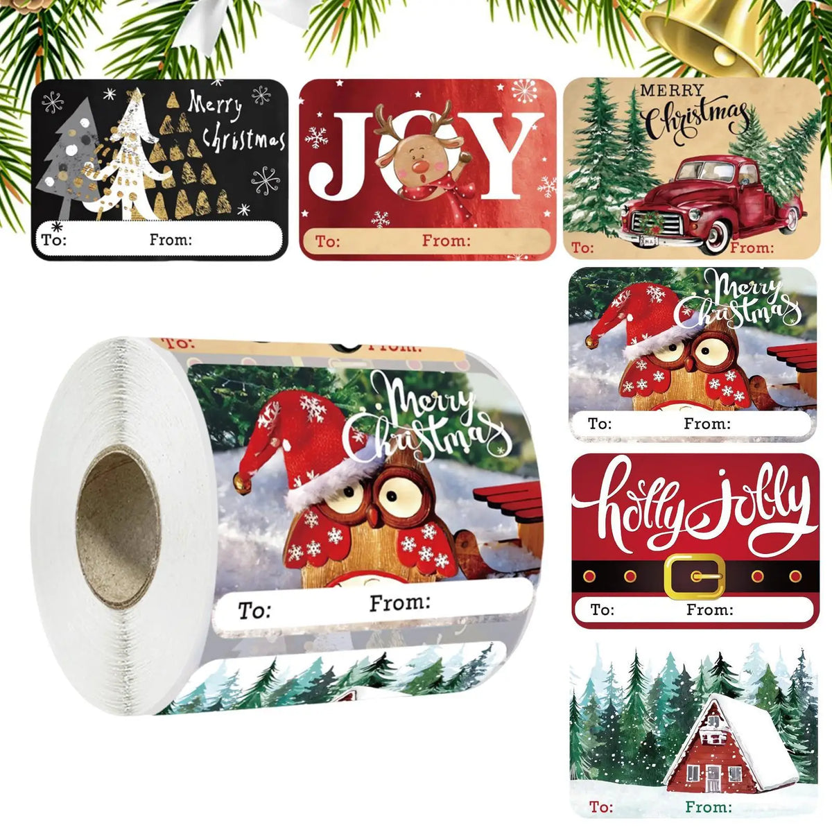 250pcs Christmas Stickers Self-Adhesive Festive Decals for Gifts