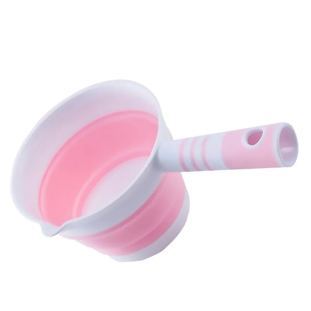 Portable Folding Water Ladle Kitchen Bathroom Bathing Hair Washing