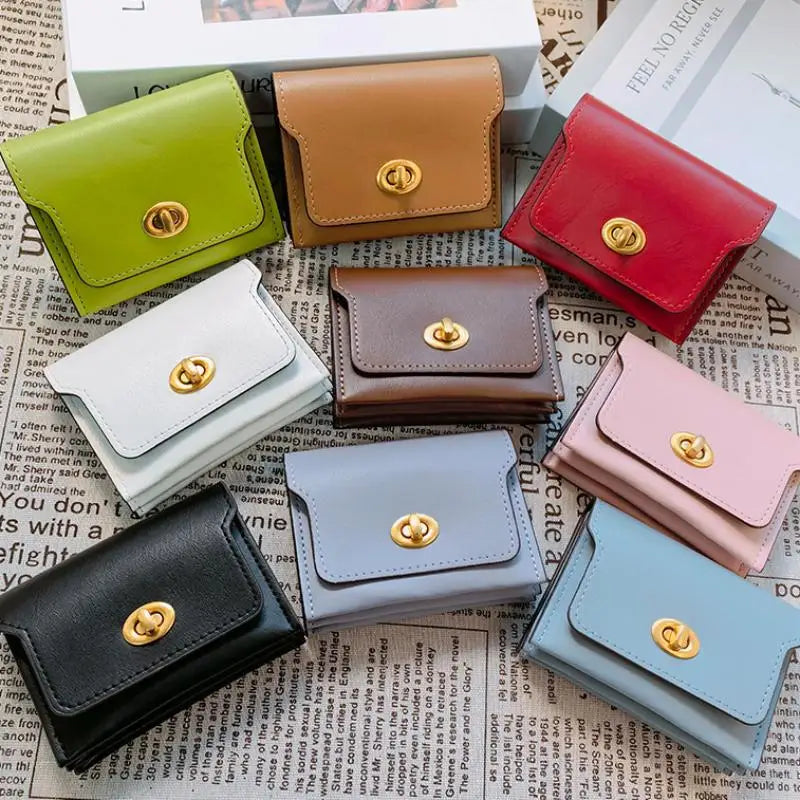 Women's PU Leather Short Wallet – Multi-Card Hasp Coin Purse