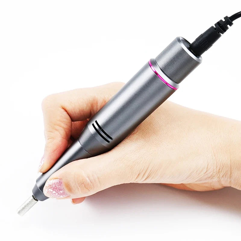 Portable Electric Nail Drill – Metal Handle, Bits & UV Gel