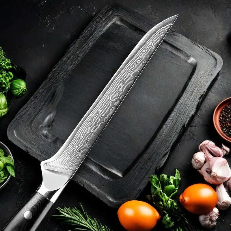 6" 67-Layer Damascus Boning Knife – G10 Handle | Pro Kitchen
