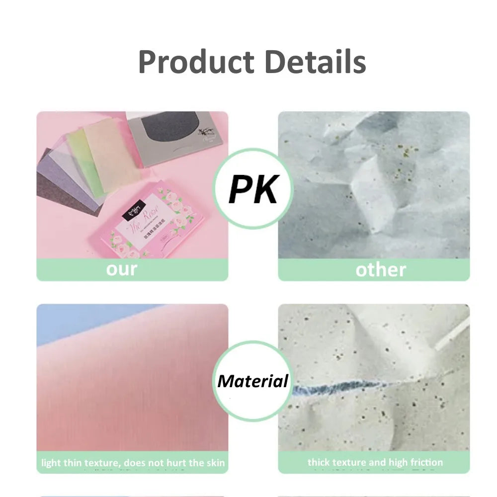 Green Tea & Lavender Facial Oil Blotting Papers – 100 Sheets