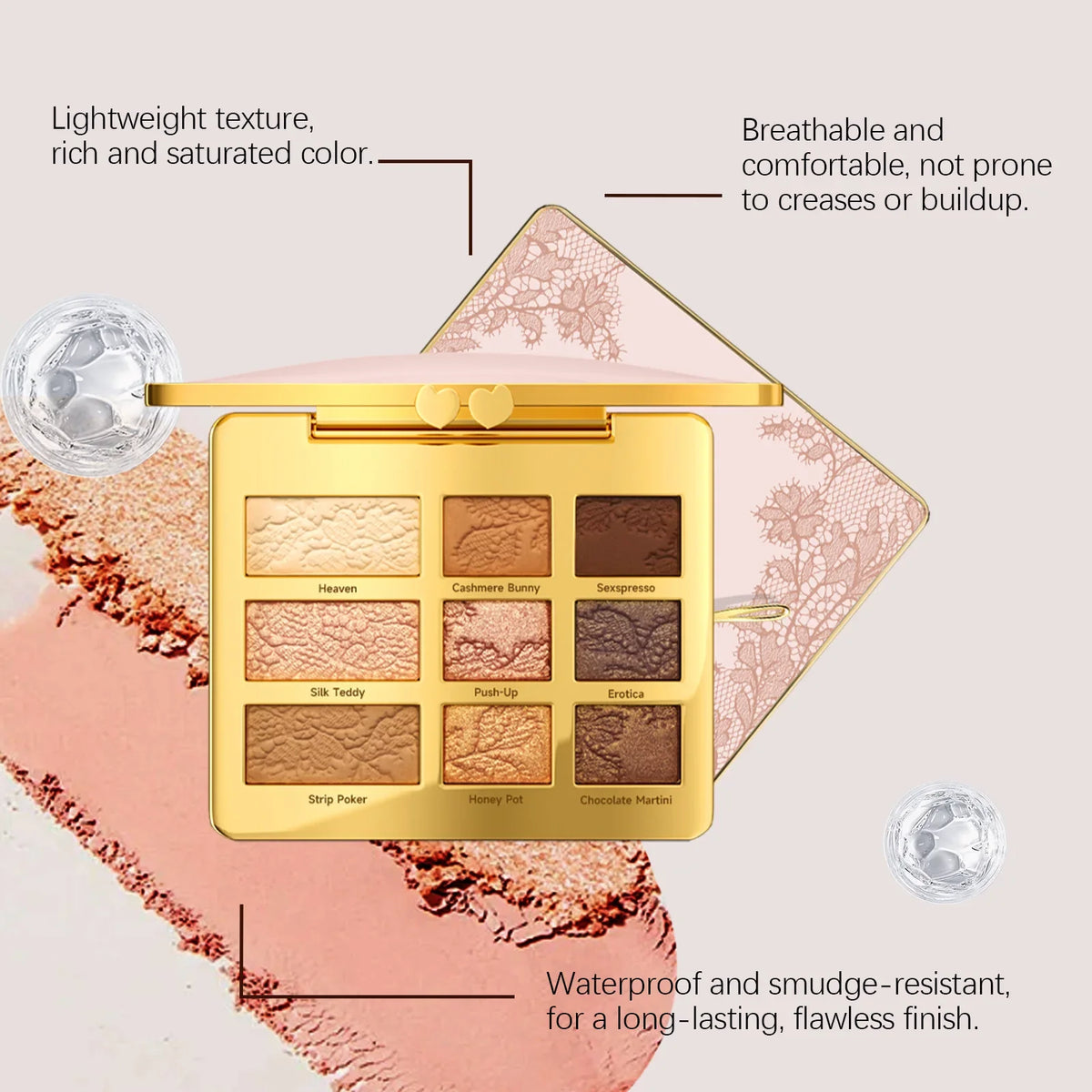 9-Color Eyeshadow Palette – Matte, Shimmer & Glitter Eye Makeup