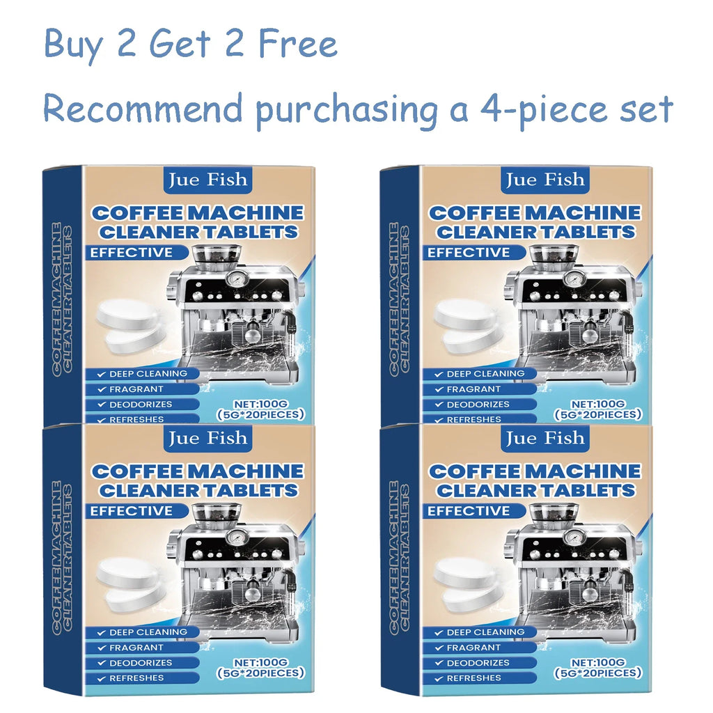 20-Pack Coffee Machine Cleaning Tablets – Deep Clean & Degrease