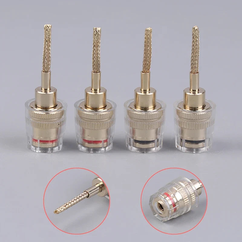 4MM Banana to 2MM Pin HIFI Audio Connector Adapter (2/4 Pcs)