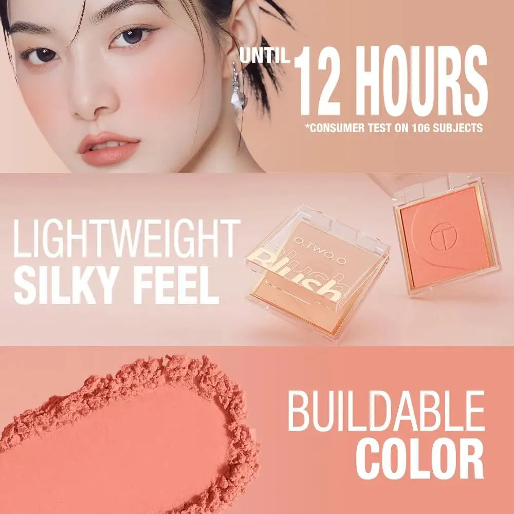 O.TWO.O 6-Color Mineral Blush Palette – Matte & Shimmer Powder