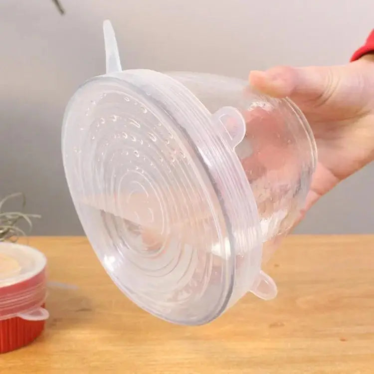 6-Piece Reusable Silicone Stretch Lids – Food Fresh Seal Covers