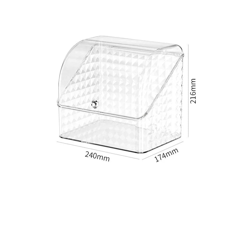 Luxury Transparent Makeup Storage Box with Drawers | Dust Proof
