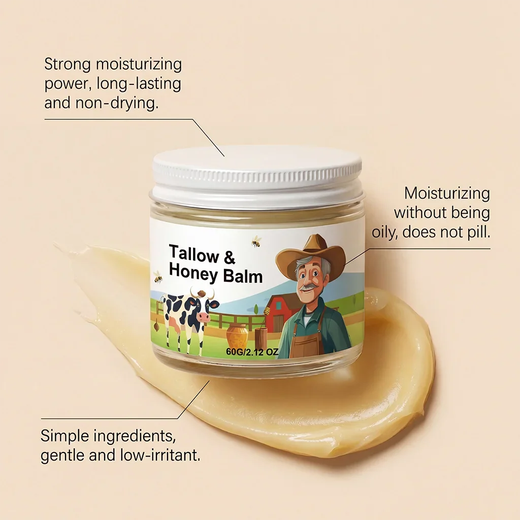 Beef Tallow & Honey Face Cream – Daily Moisturizer