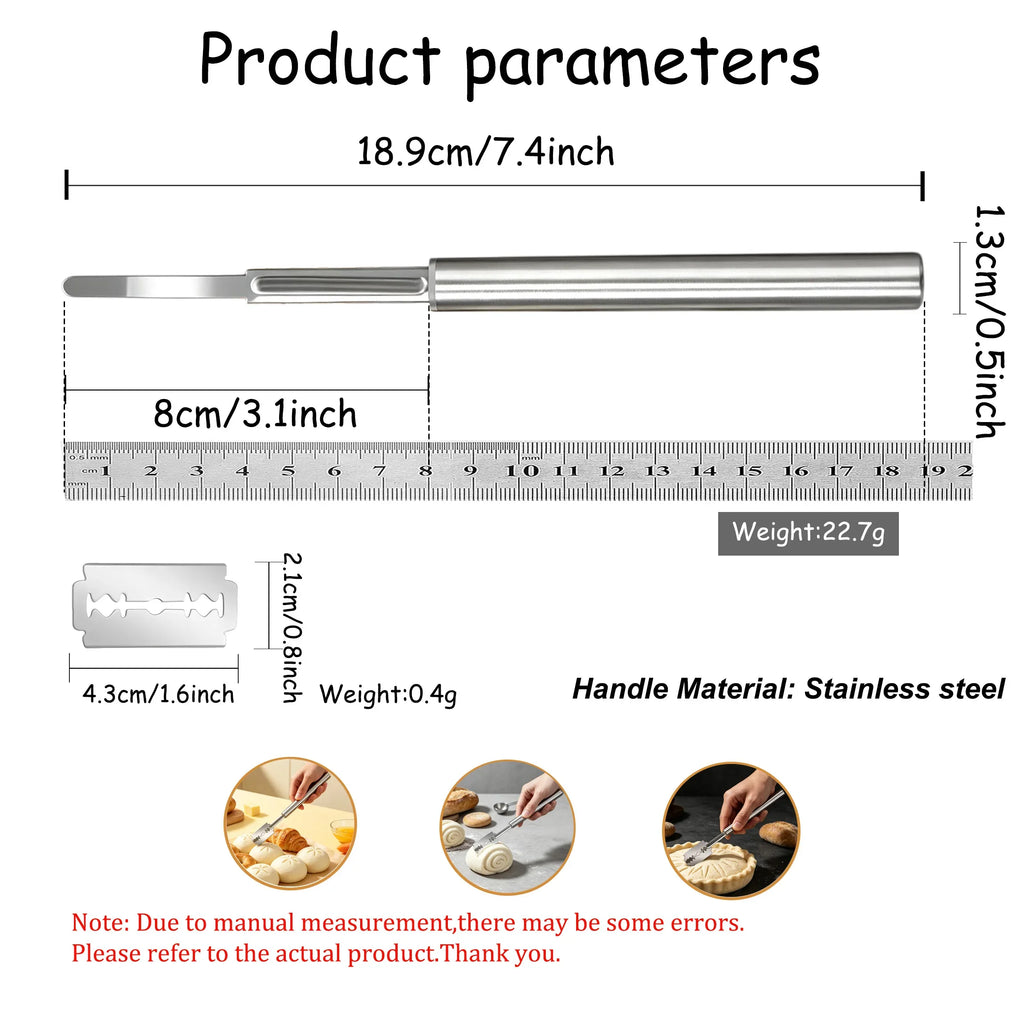 Bread Lame Dough Scoring Knife – Stainless Steel Baker Tool