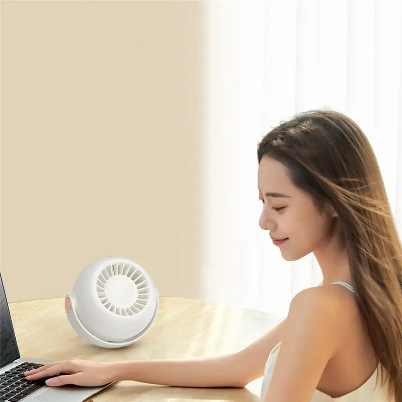 USB Desktop & Wall Mount Fan – 3-Speed Portable Rechargeable