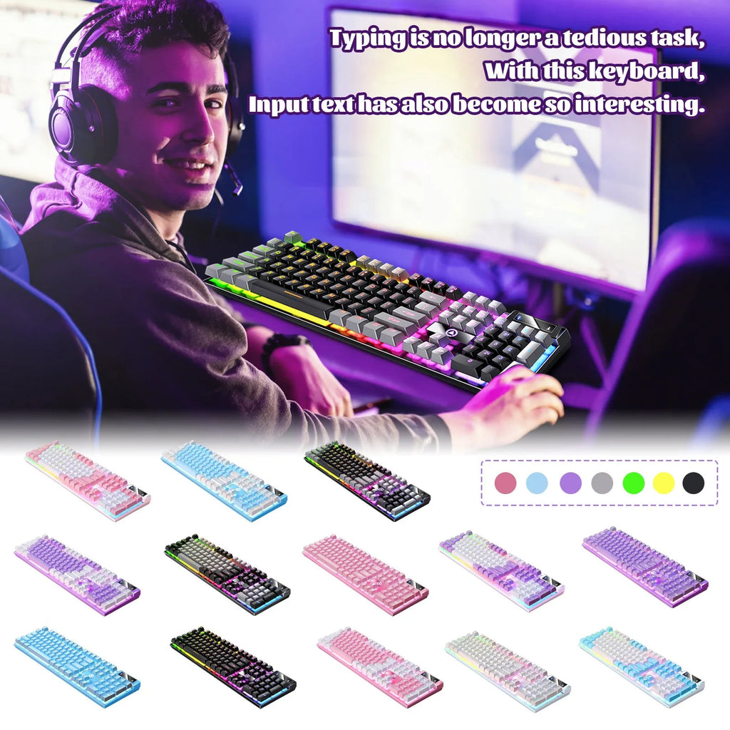 K500 RGB Wired Gaming Keyboard | Mechanical Feel 104 Keys